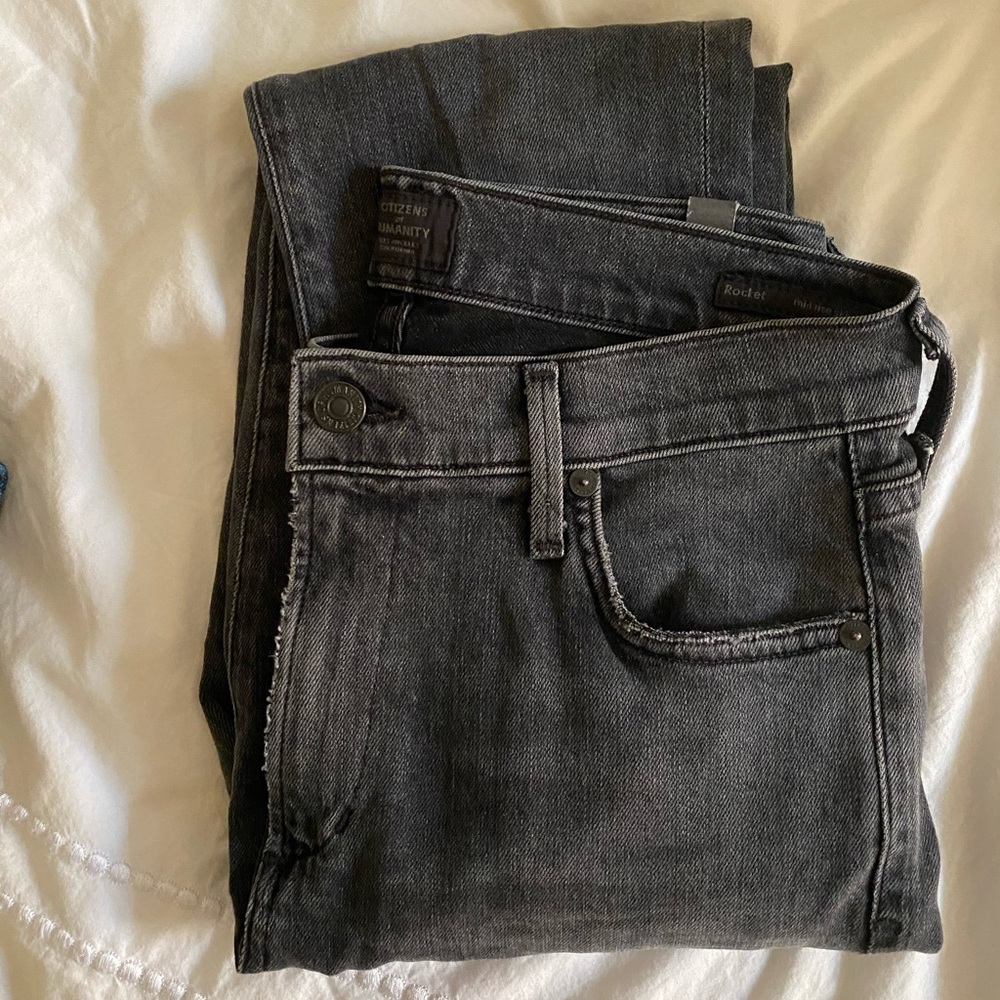 Citizens of humanity black rocket mid rise skinny